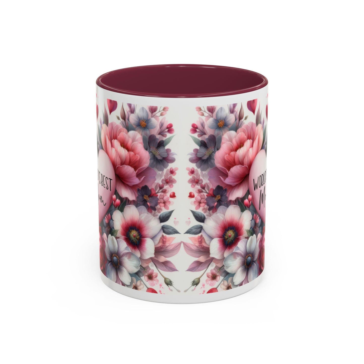 Floral Coffee Mug 11oz  15oz - Colorful Flowered Tea Cup Gift for Mom, Daughter, Aunt - Perfect for Coffee & Tea Lovers - Toddcraft