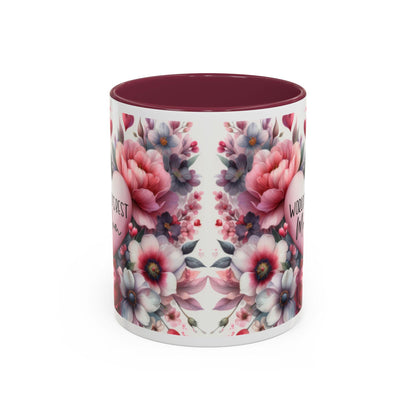 Floral Coffee Mug 11oz  15oz - Colorful Flowered Tea Cup Gift for Mom, Daughter, Aunt - Perfect for Coffee & Tea Lovers - Toddcraft