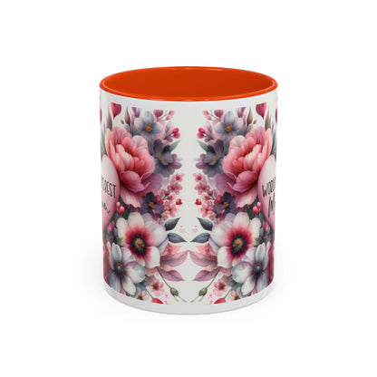 Floral Coffee Mug 11oz  15oz - Colorful Flowered Tea Cup Gift for Mom, Daughter, Aunt - Perfect for Coffee & Tea Lovers - Toddcraft