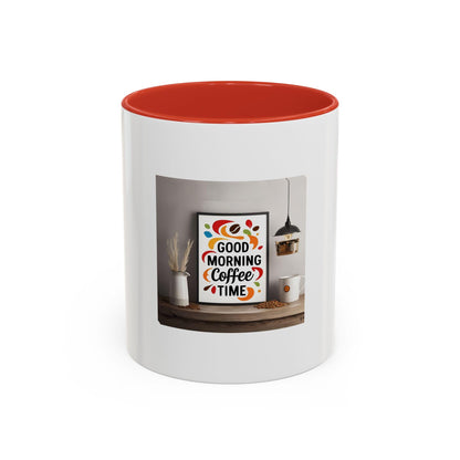 Good Morning Coffee Time Accent Mug: Perfect Gift for Lovers, Cute Kitchen Decor (11oz/15oz) - Toddcraft