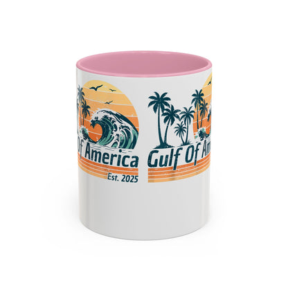 Gulf of America Colorful Coffee Mug 11oz 15oz President Trump Map Gift Unique Political Cup - Toddcraft