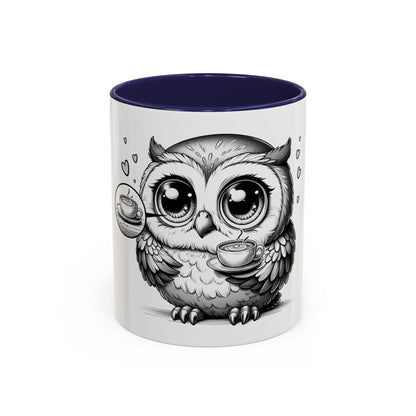 Owl Coffee Mug Cute Ceramic Cup with Owl Accent  Perfect Gift for Owl Lovers & Coffee Fans - Toddcraft