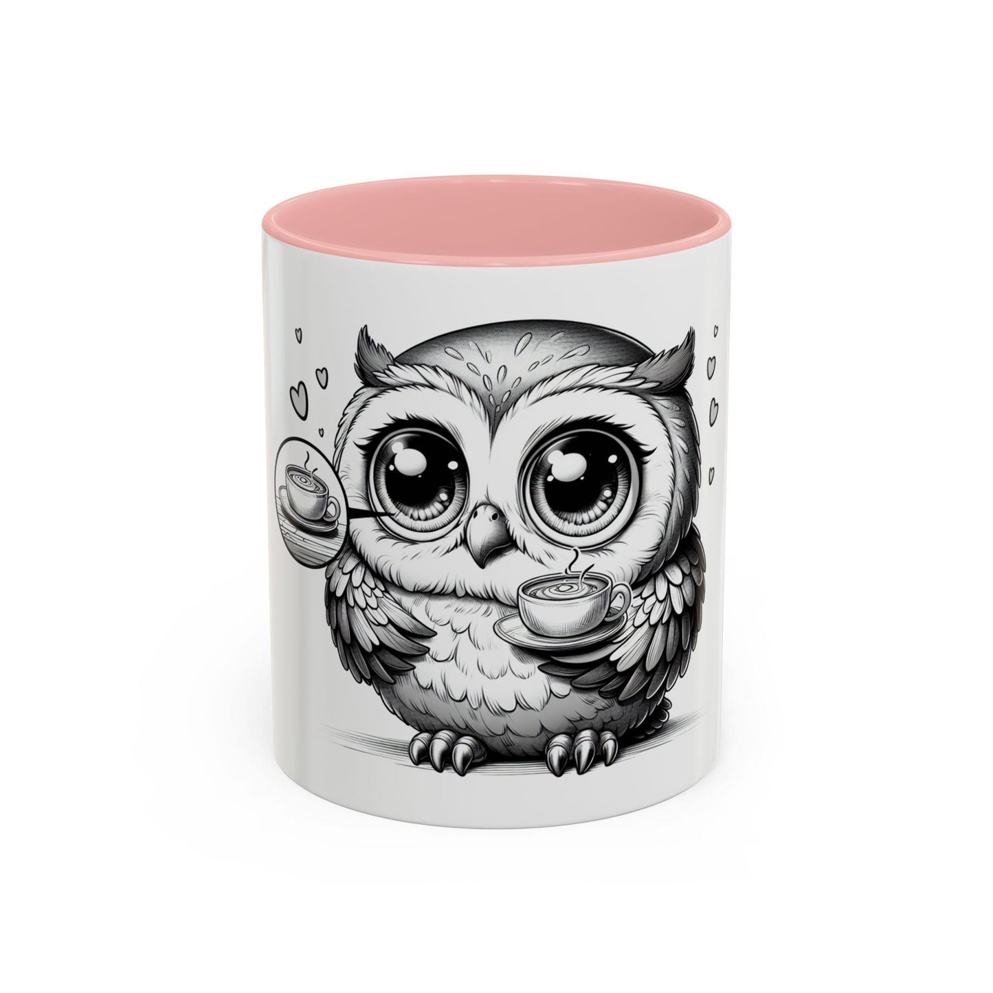 Owl Coffee Mug Cute Ceramic Cup with Owl Accent  Perfect Gift for Owl Lovers & Coffee Fans - Toddcraft