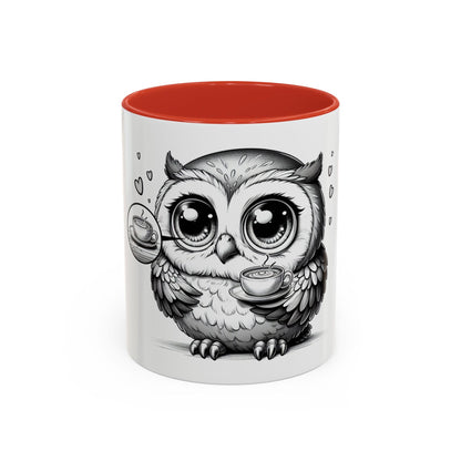 Owl Coffee Mug Cute Ceramic Cup with Owl Accent  Perfect Gift for Owl Lovers & Coffee Fans - Toddcraft