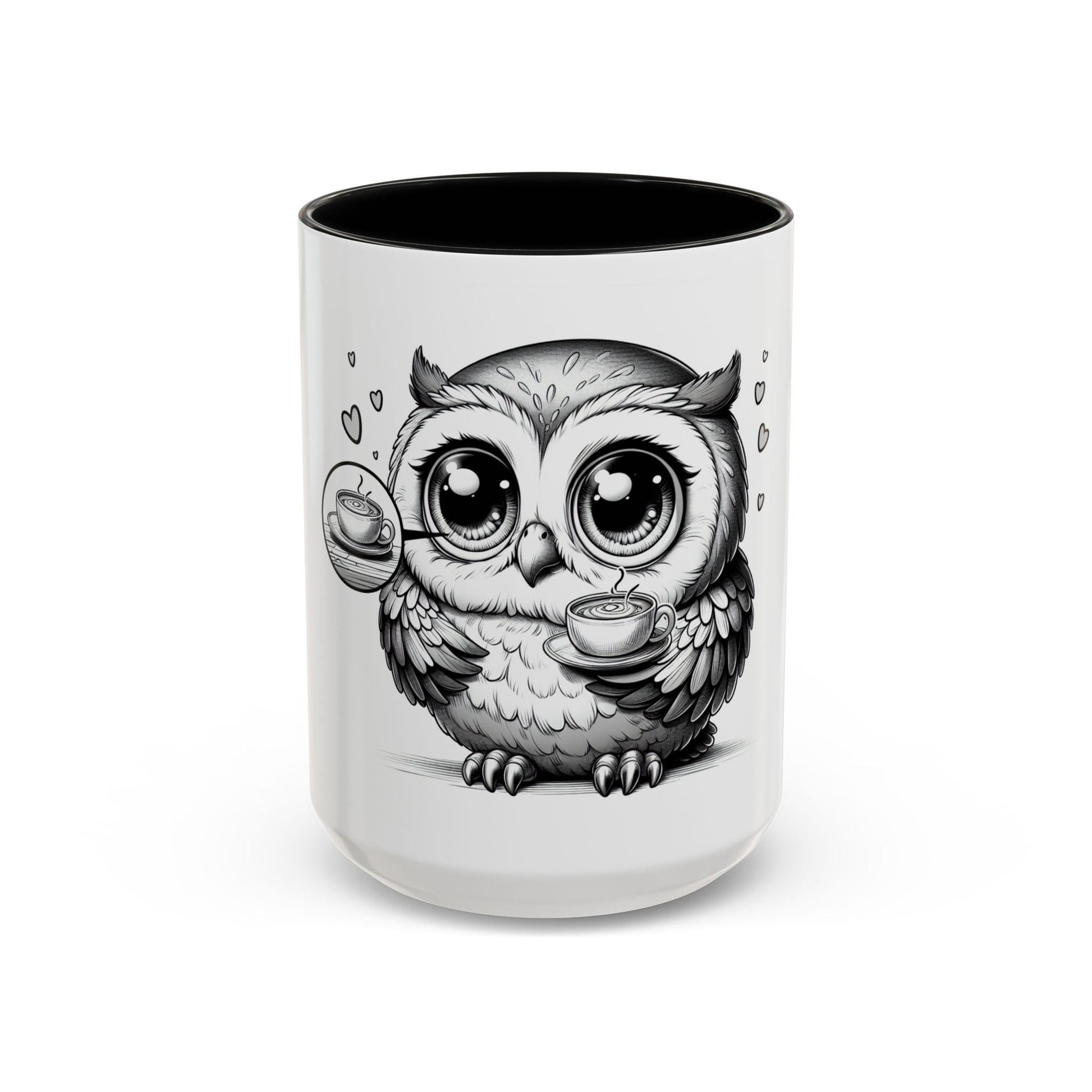 Owl Coffee Mug Cute Ceramic Cup with Owl Accent  Perfect Gift for Owl Lovers & Coffee Fans - Toddcraft