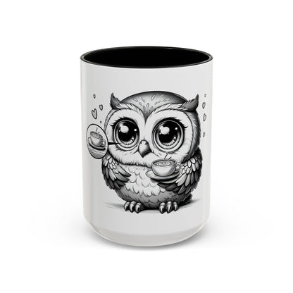 Owl Coffee Mug Cute Ceramic Cup with Owl Accent  Perfect Gift for Owl Lovers & Coffee Fans - Toddcraft