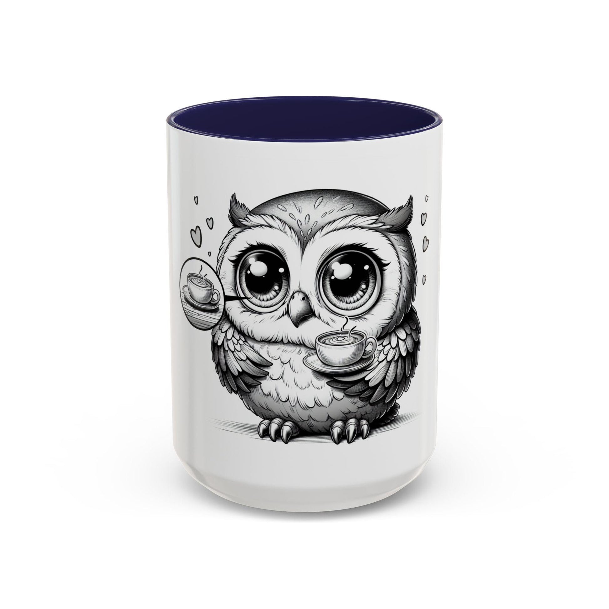 Owl Coffee Mug Cute Ceramic Cup with Owl Accent  Perfect Gift for Owl Lovers & Coffee Fans - Toddcraft