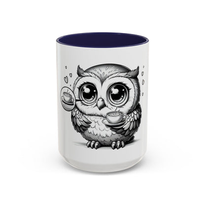 Owl Coffee Mug Cute Ceramic Cup with Owl Accent  Perfect Gift for Owl Lovers & Coffee Fans - Toddcraft