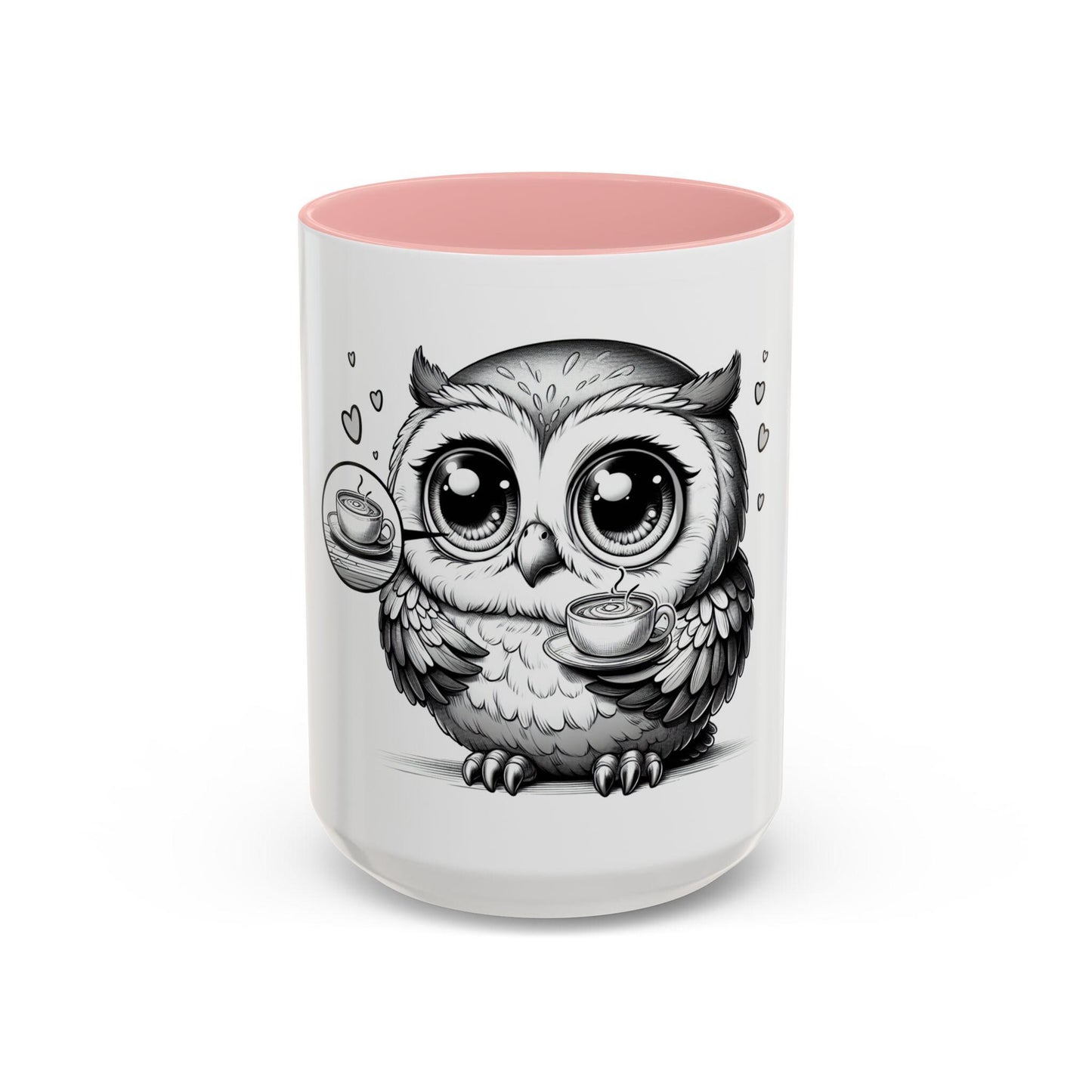 Owl Coffee Mug Cute Ceramic Cup with Owl Accent  Perfect Gift for Owl Lovers & Coffee Fans - Toddcraft