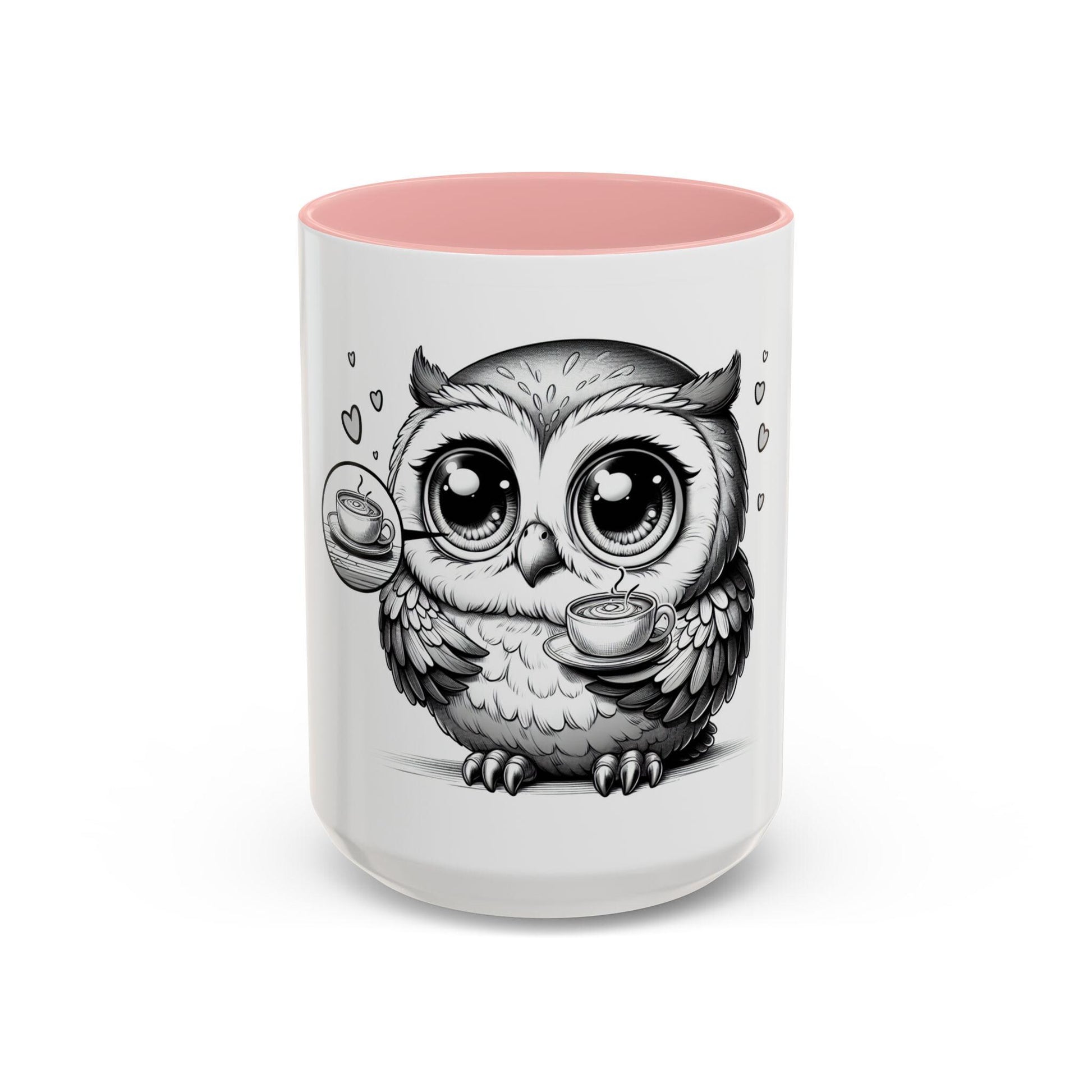 Owl Coffee Mug Cute Ceramic Cup with Owl Accent  Perfect Gift for Owl Lovers & Coffee Fans - Toddcraft