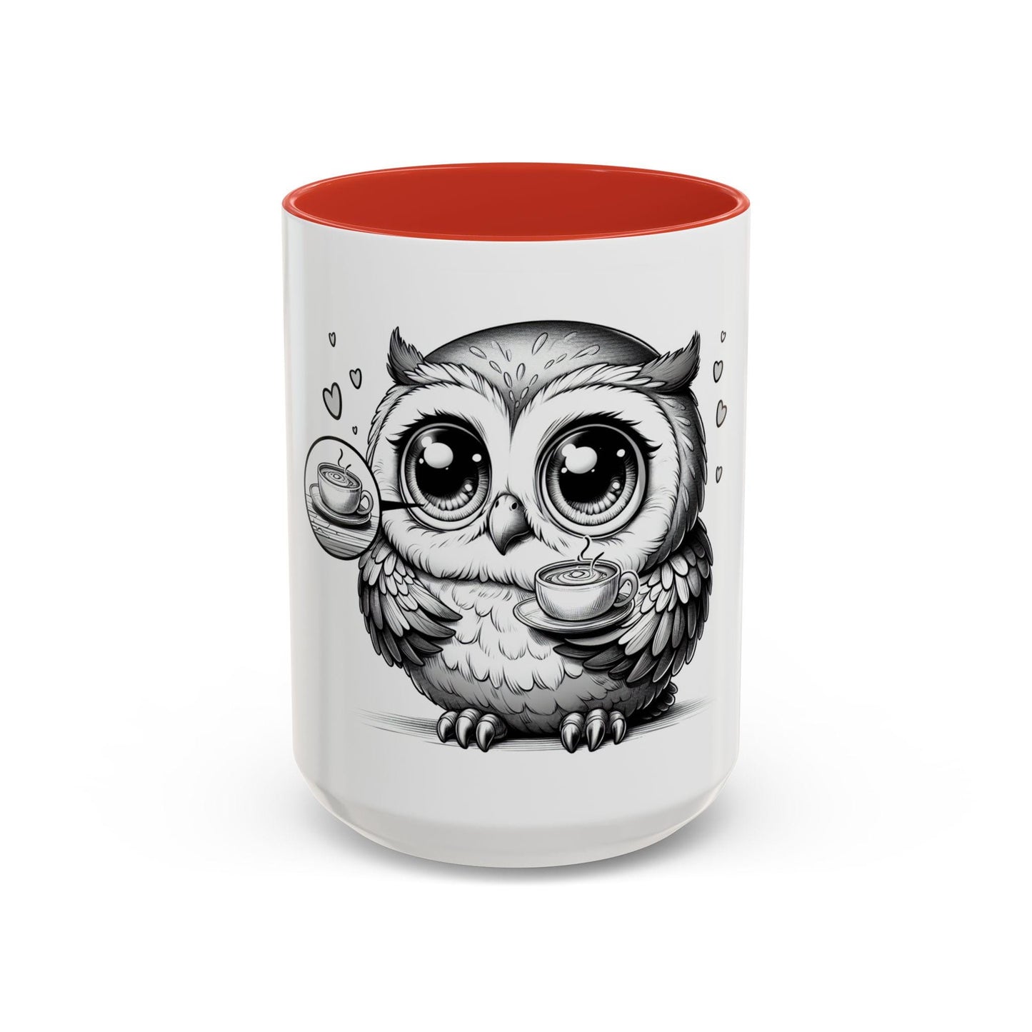Owl Coffee Mug Cute Ceramic Cup with Owl Accent  Perfect Gift for Owl Lovers & Coffee Fans - Toddcraft