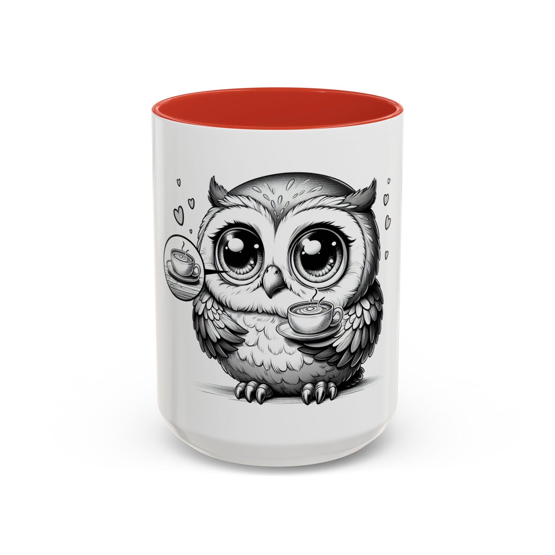 Owl Coffee Mug Cute Ceramic Cup with Owl Accent  Perfect Gift for Owl Lovers & Coffee Fans - Toddcraft