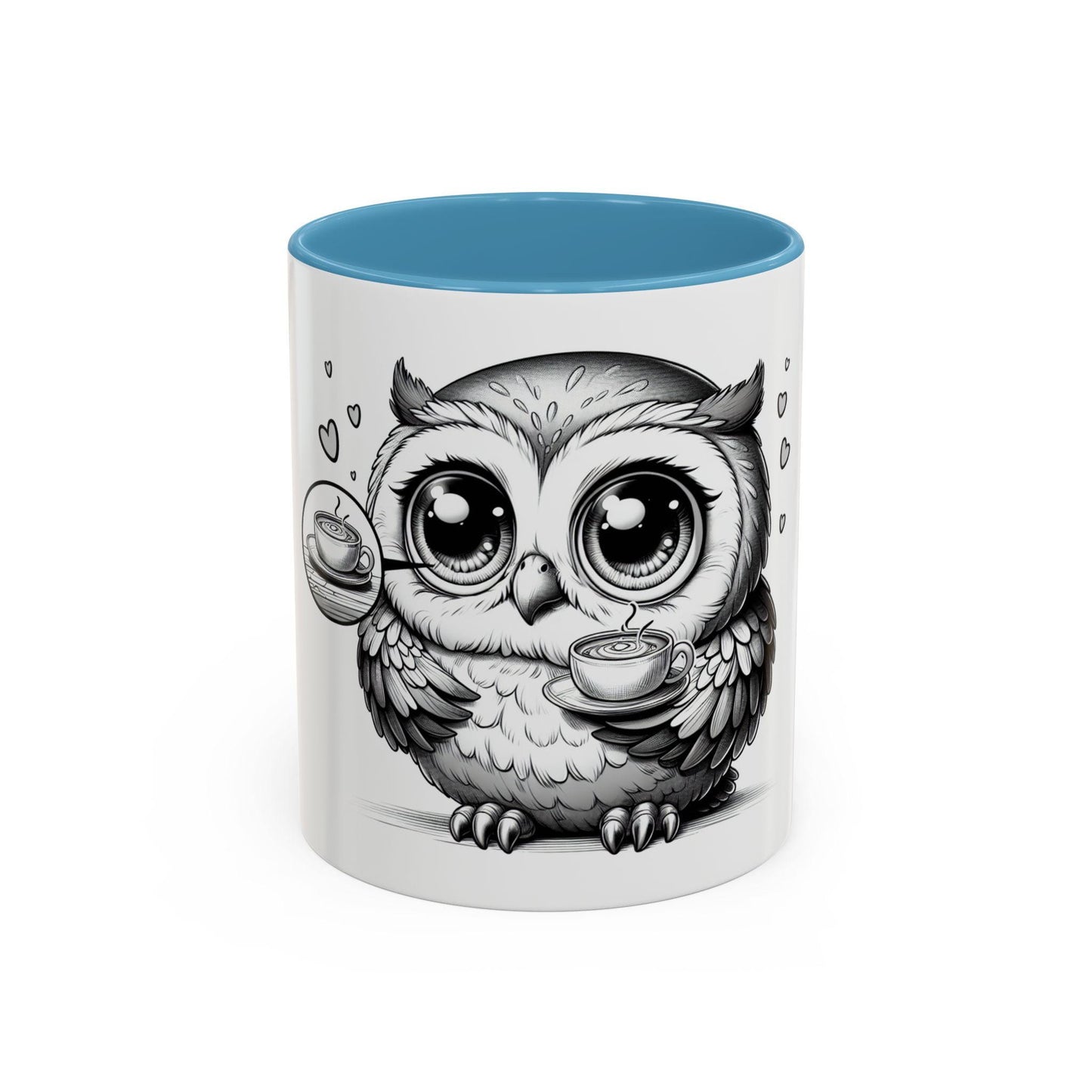 Owl Coffee Mug Cute Ceramic Cup with Owl Accent  Perfect Gift for Owl Lovers & Coffee Fans - Toddcraft