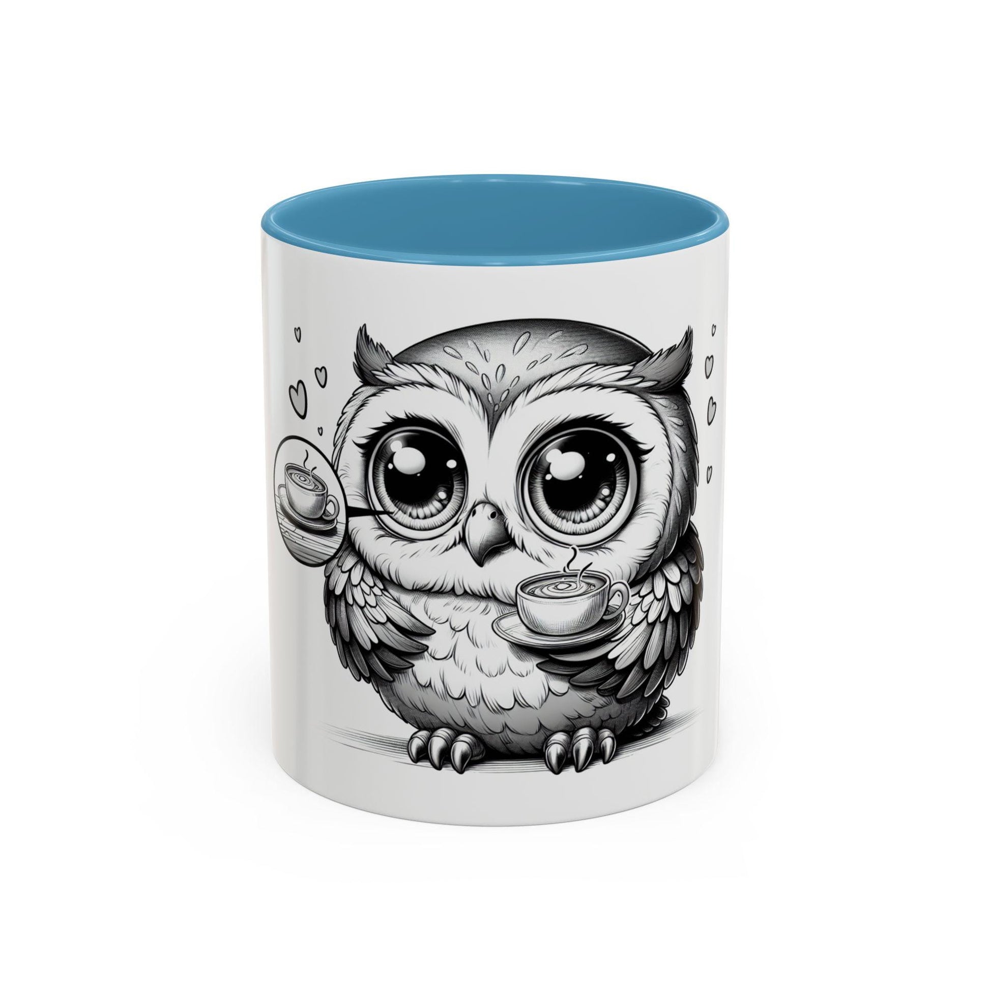 Owl Coffee Mug Cute Ceramic Cup with Owl Accent  Perfect Gift for Owl Lovers & Coffee Fans - Toddcraft