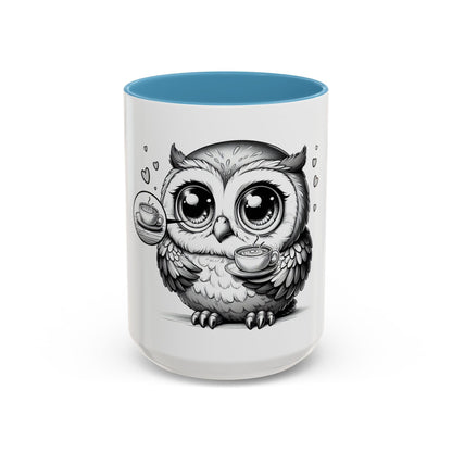Owl Coffee Mug Cute Ceramic Cup with Owl Accent  Perfect Gift for Owl Lovers & Coffee Fans - Toddcraft