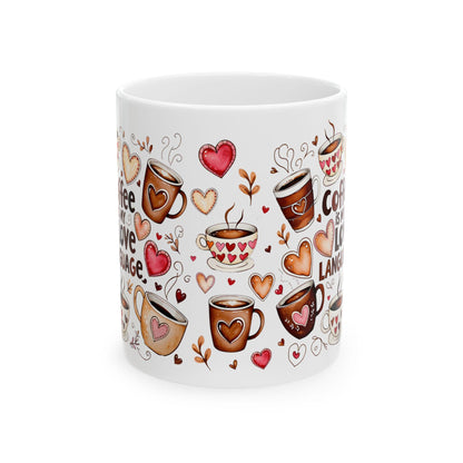 Coffee Is My Love Language Mug, Cute Ceramic Coffee Cup, Gift for Coffee Lovers, Heartwarming Unique Coffee Mug for Him & Her - Toddcraft