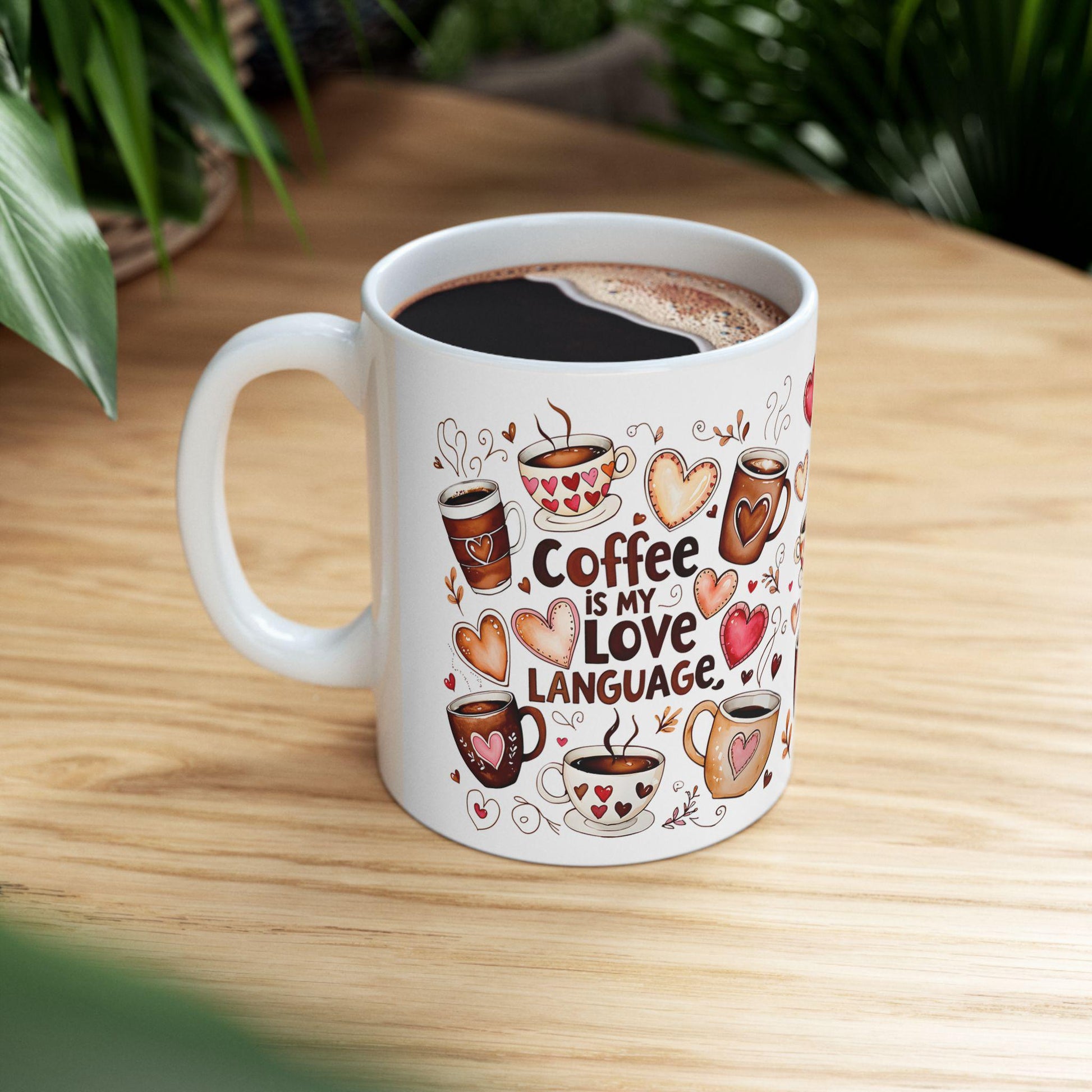 Coffee Is My Love Language Mug, Cute Ceramic Coffee Cup, Gift for Coffee Lovers, Heartwarming Unique Coffee Mug for Him & Her - Toddcraft