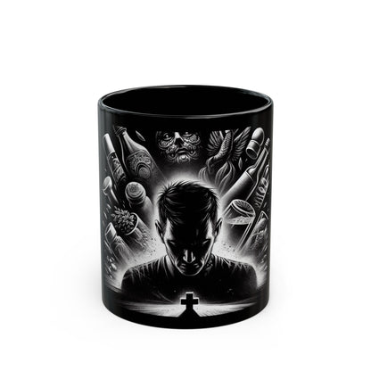 Faith Battleship Black Mug 11oz - Christian Prayer Inspiration Coffee Cup | Spiritual Warfare Gift - Toddcraft