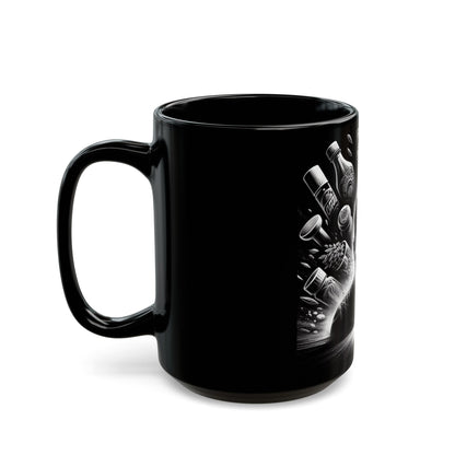 Faith Battleship Black Mug 11oz - Christian Prayer Inspiration Coffee Cup | Spiritual Warfare Gift - Toddcraft