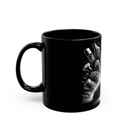 Faith Battleship Black Mug 11oz - Christian Prayer Inspiration Coffee Cup | Spiritual Warfare Gift - Toddcraft