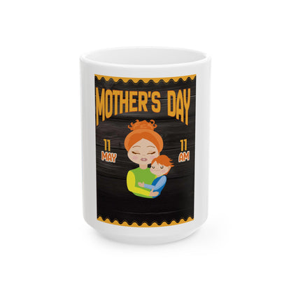 Handcrafted Ceramic Coffee Mug - Durable 11oz or 15oz Size Options for Hot Beverages Mothers day gift from husband son or daughter - Toddcraft