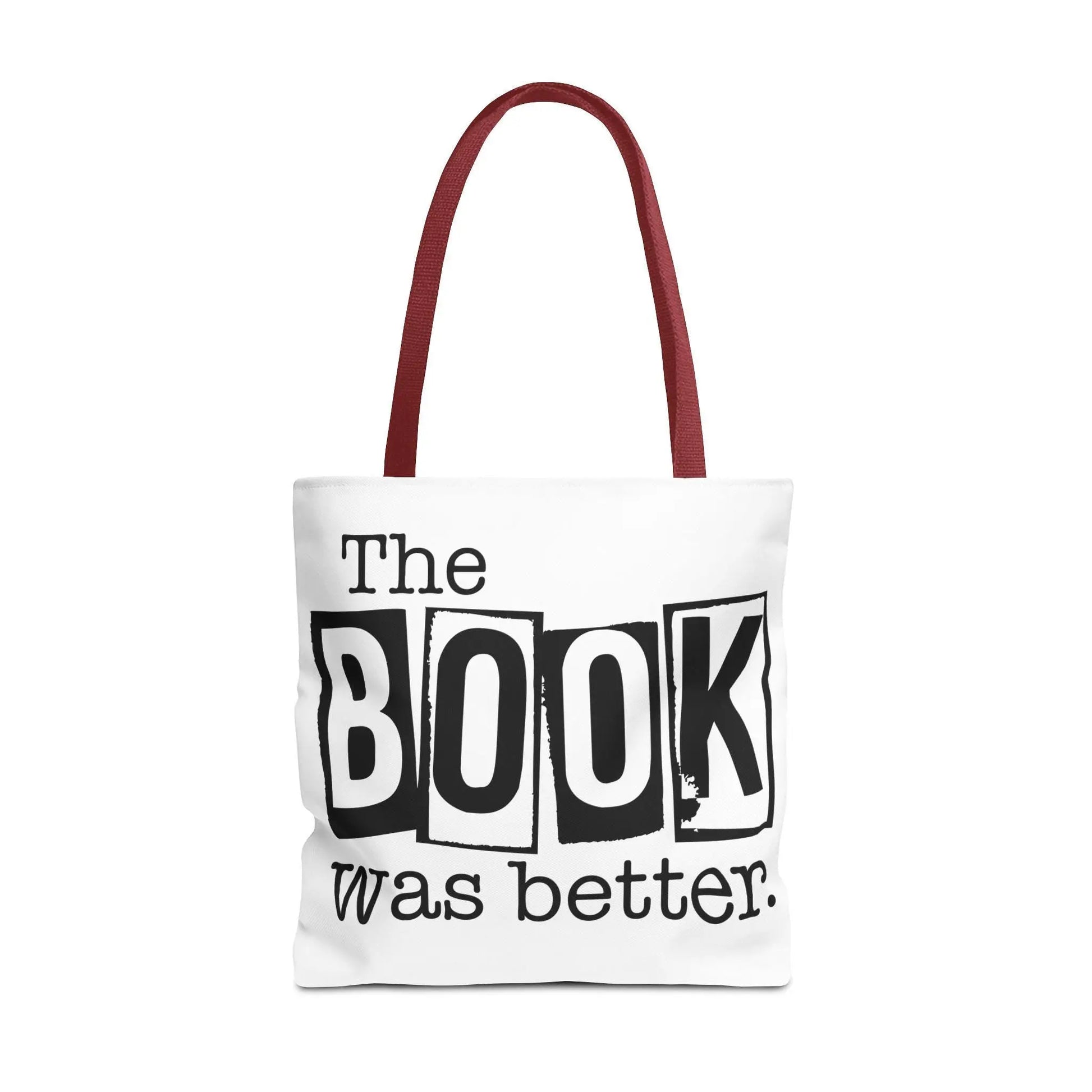 Bookish Tote Bag “The Book Was Better Quote, Reader Gift for Bibliophiles, Durable AOP Carryall for Book Lovers - Toddcraft