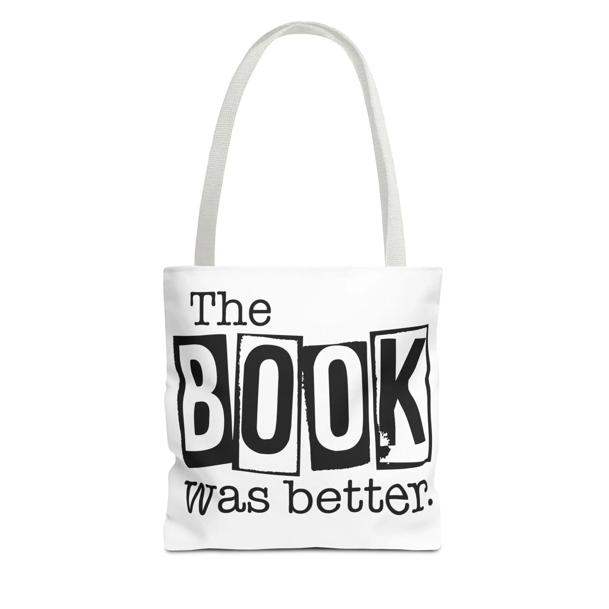 Bookish Tote Bag “The Book Was Better Quote, Reader Gift for Bibliophiles, Durable AOP Carryall for Book Lovers - Toddcraft