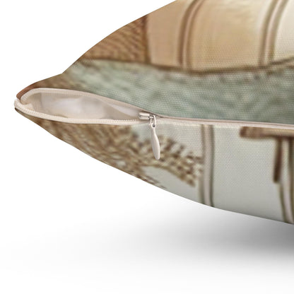 Soft Spun Polyester Square Throw Pillow - Durable Decorative Cushion for Cozy Home Living Room Decor - Toddcraft