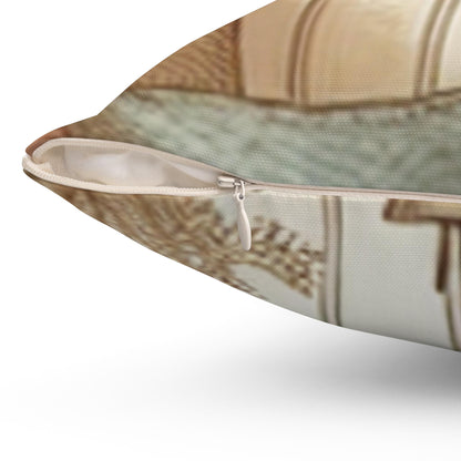 Soft Spun Polyester Square Throw Pillow - Durable Decorative Cushion for Cozy Home Living Room Decor - Toddcraft