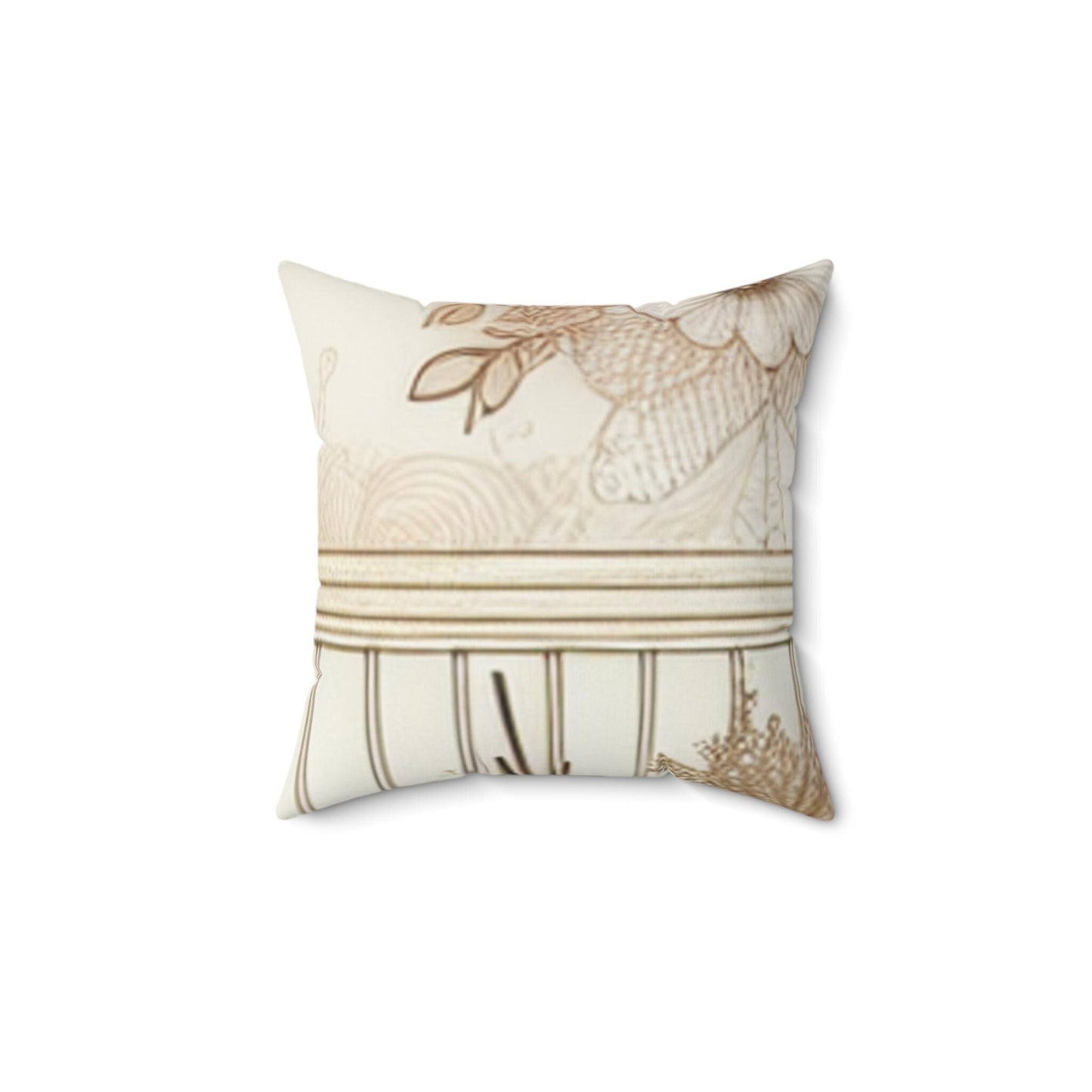 Soft Spun Polyester Square Throw Pillow - Durable Decorative Cushion for Cozy Home Living Room Decor - Toddcraft