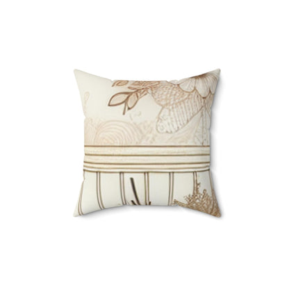 Soft Spun Polyester Square Throw Pillow - Durable Decorative Cushion for Cozy Home Living Room Decor - Toddcraft