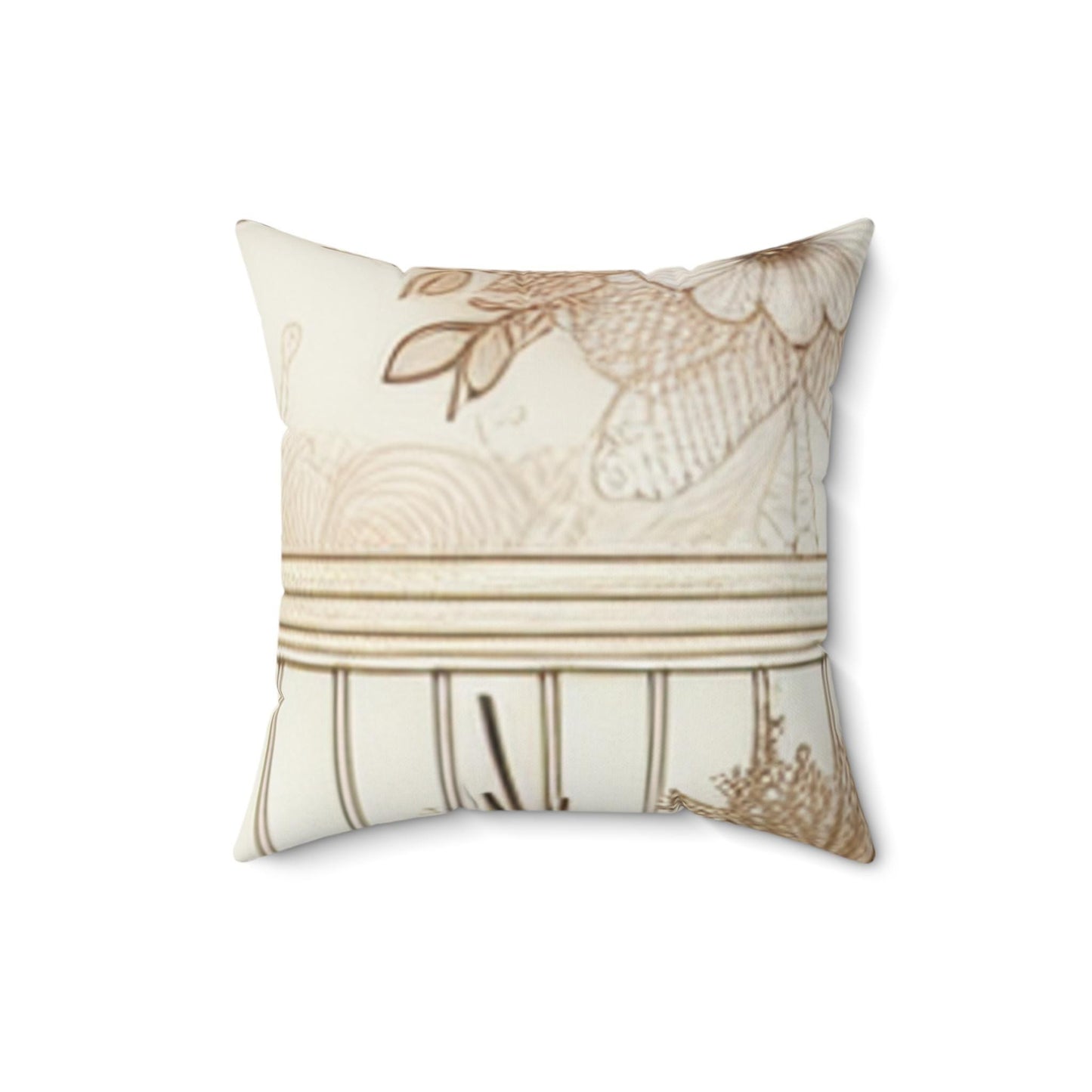 Soft Spun Polyester Square Throw Pillow - Durable Decorative Cushion for Cozy Home Living Room Decor - Toddcraft