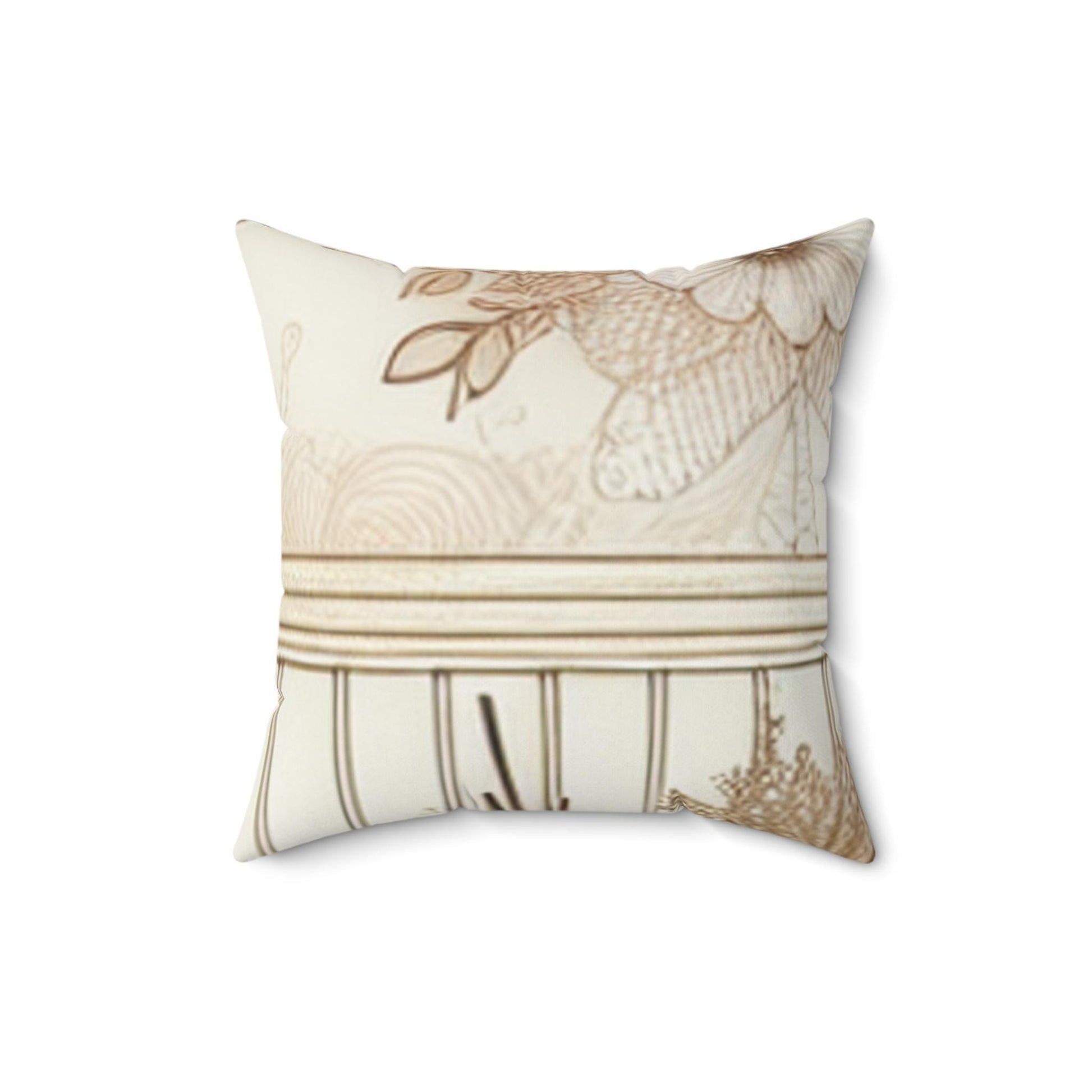 Soft Spun Polyester Square Throw Pillow - Durable Decorative Cushion for Cozy Home Living Room Decor - Toddcraft