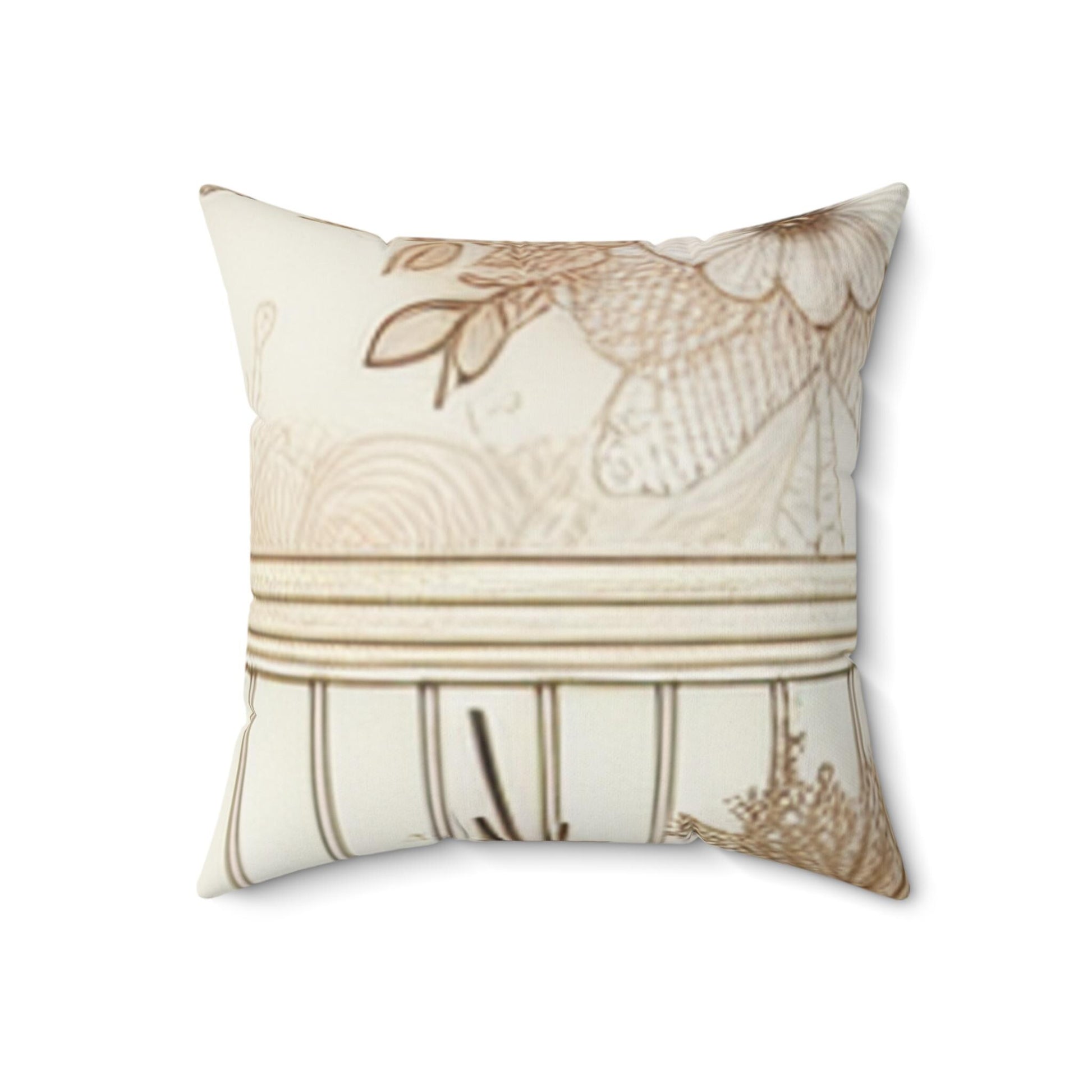 Soft Spun Polyester Square Throw Pillow - Durable Decorative Cushion for Cozy Home Living Room Decor - Toddcraft