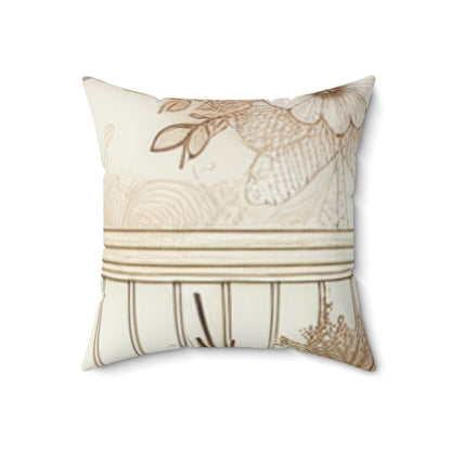 Soft Spun Polyester Square Throw Pillow - Durable Decorative Cushion for Cozy Home Living Room Decor - Toddcraft