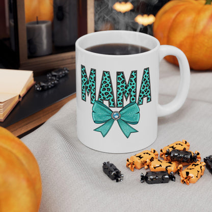 Mother's Day Ceramic Mug 11oz 15oz, Coquette Mama Cute Bow Design, Mom Day Gift & Mothers Day Cup for Mom - Toddcraft