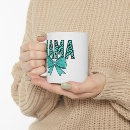 Mother's Day Ceramic Mug 11oz 15oz, Coquette Mama Cute Bow Design, Mom Day Gift & Mothers Day Cup for Mom - Toddcraft