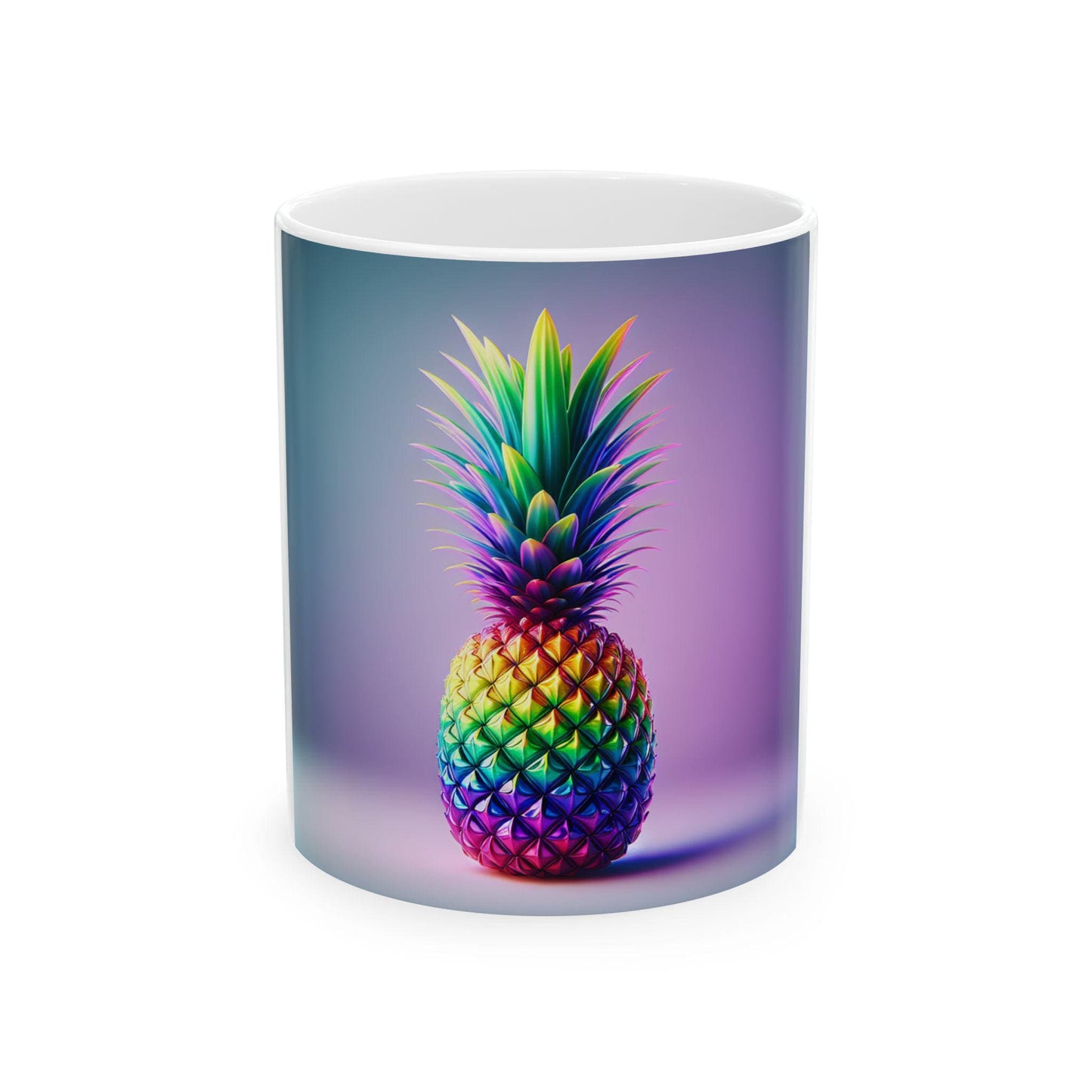 Vibrant Tropical Pineapple Ceramic Mug - Handcrafted 11oz & 15oz Coffee Cup for Beach House Decor - Toddcraft