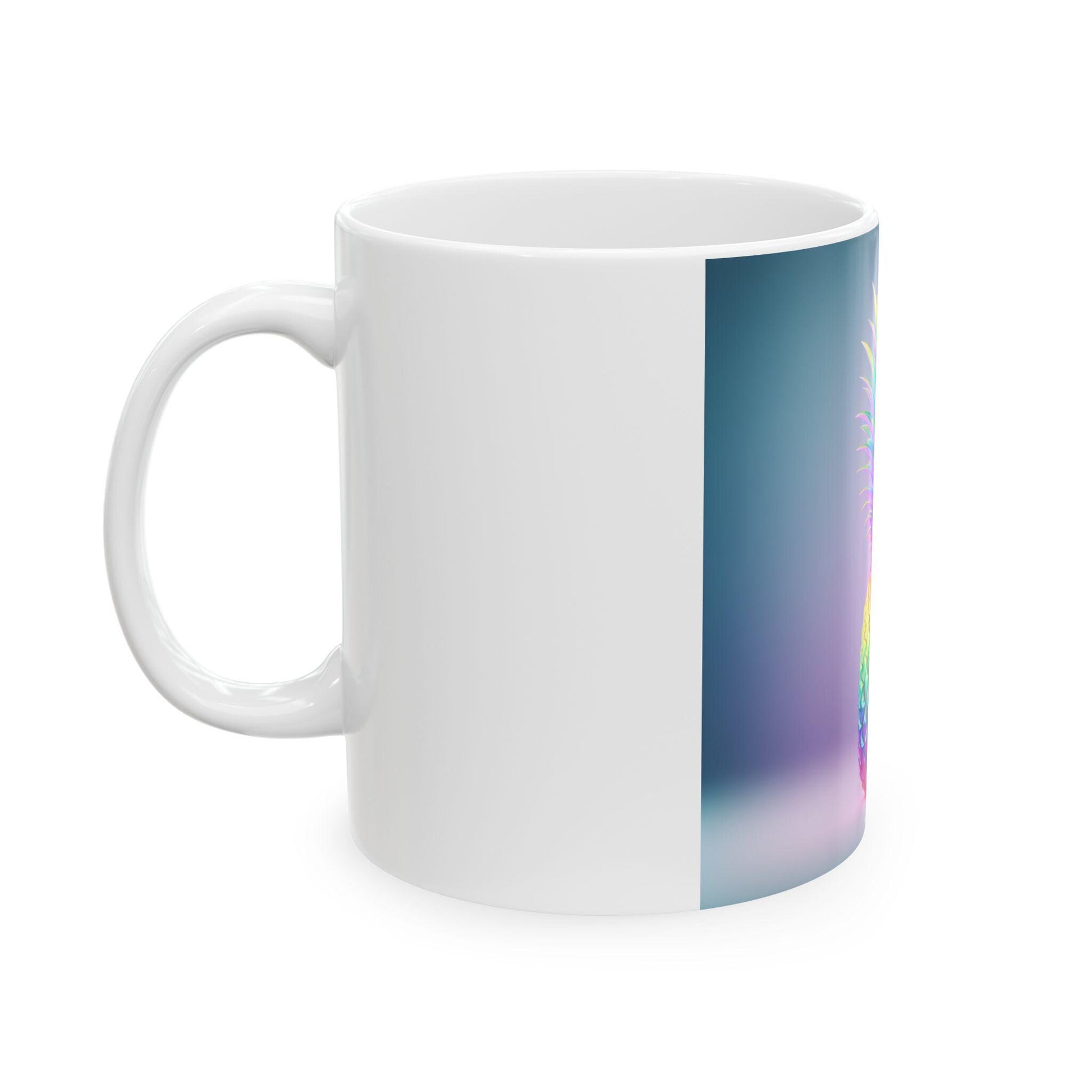 Vibrant Tropical Pineapple Ceramic Mug - Handcrafted 11oz & 15oz Coffee Cup for Beach House Decor - Toddcraft