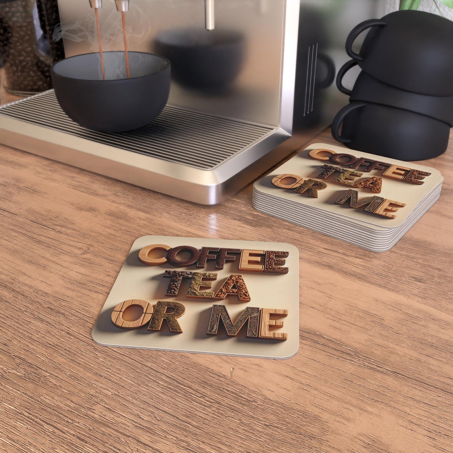 Personalized Coffee & Tea Coasters Set: Stylish Drinkware Protection for Home or Office (50/100 Pack) - Toddcraft
