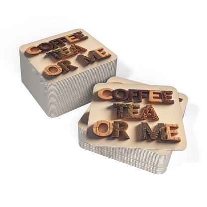 Personalized Coffee & Tea Coasters Set: Stylish Drinkware Protection for Home or Office (50/100 Pack) - Toddcraft