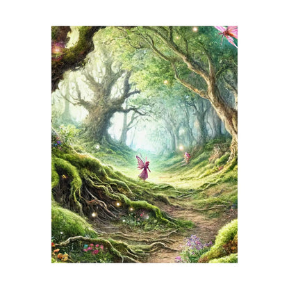 Enchanted Forest Wall Art  Tranquil Nature Matte Vertical Poster for Home & Office Décor, Relaxing Landscape Print - Toddcraft