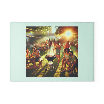 Personalized Glass Cutting Board for BBQ Enthusiasts - Unique Kitchen Gift for Dad's Birthday or Father's Day - Toddcraft