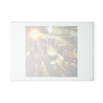 Personalized Glass Cutting Board for BBQ Enthusiasts - Unique Kitchen Gift for Dad's Birthday or Father's Day - Toddcraft