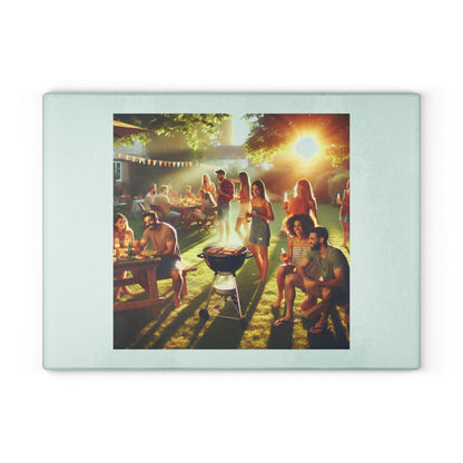 Personalized Glass Cutting Board for BBQ Enthusiasts - Unique Kitchen Gift for Dad's Birthday or Father's Day - Toddcraft