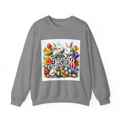 Floral Bunny Easter Sweatshirt - Unisex Crewneck Spring Holiday Pullover - Toddcraft