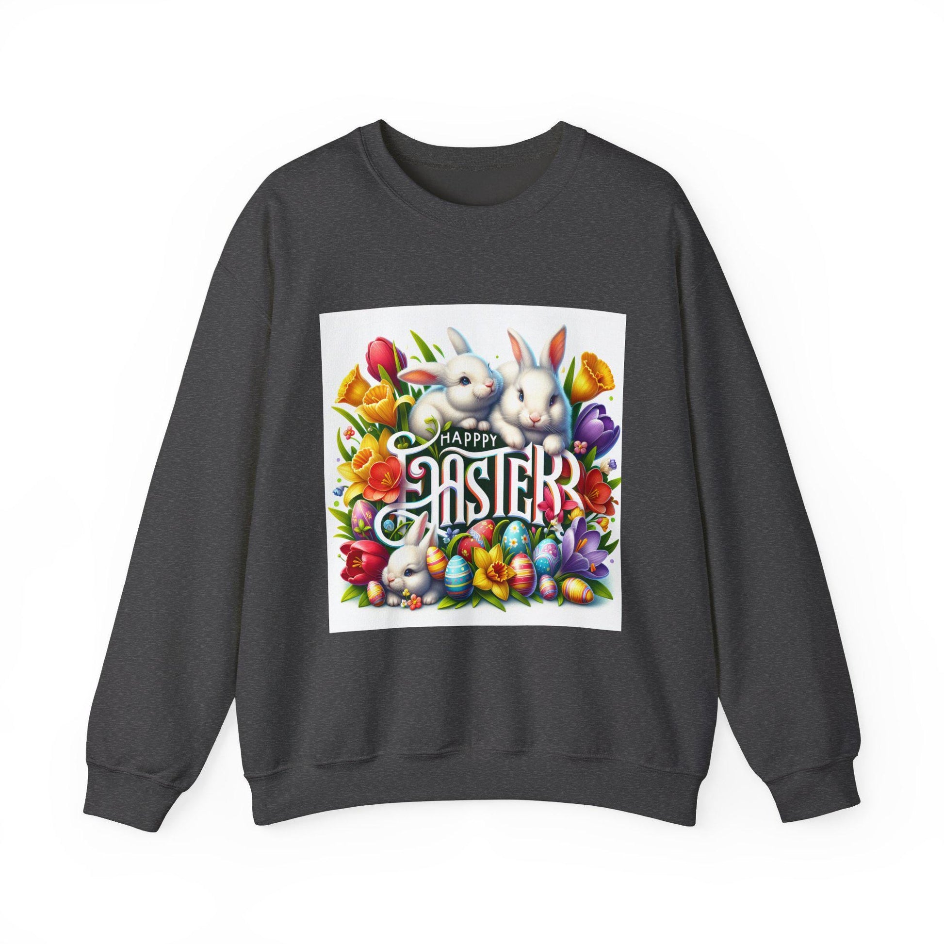 Floral Bunny Easter Sweatshirt - Unisex Crewneck Spring Holiday Pullover - Toddcraft