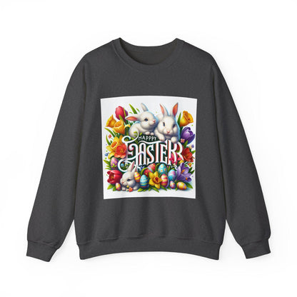 Floral Bunny Easter Sweatshirt - Unisex Crewneck Spring Holiday Pullover - Toddcraft