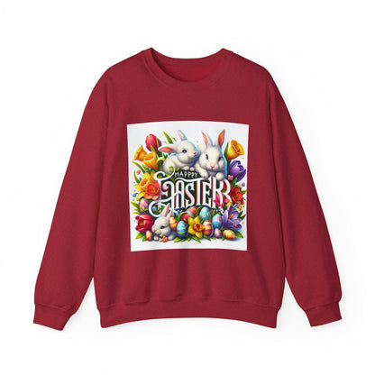 Floral Bunny Easter Sweatshirt - Unisex Crewneck Spring Holiday Pullover - Toddcraft