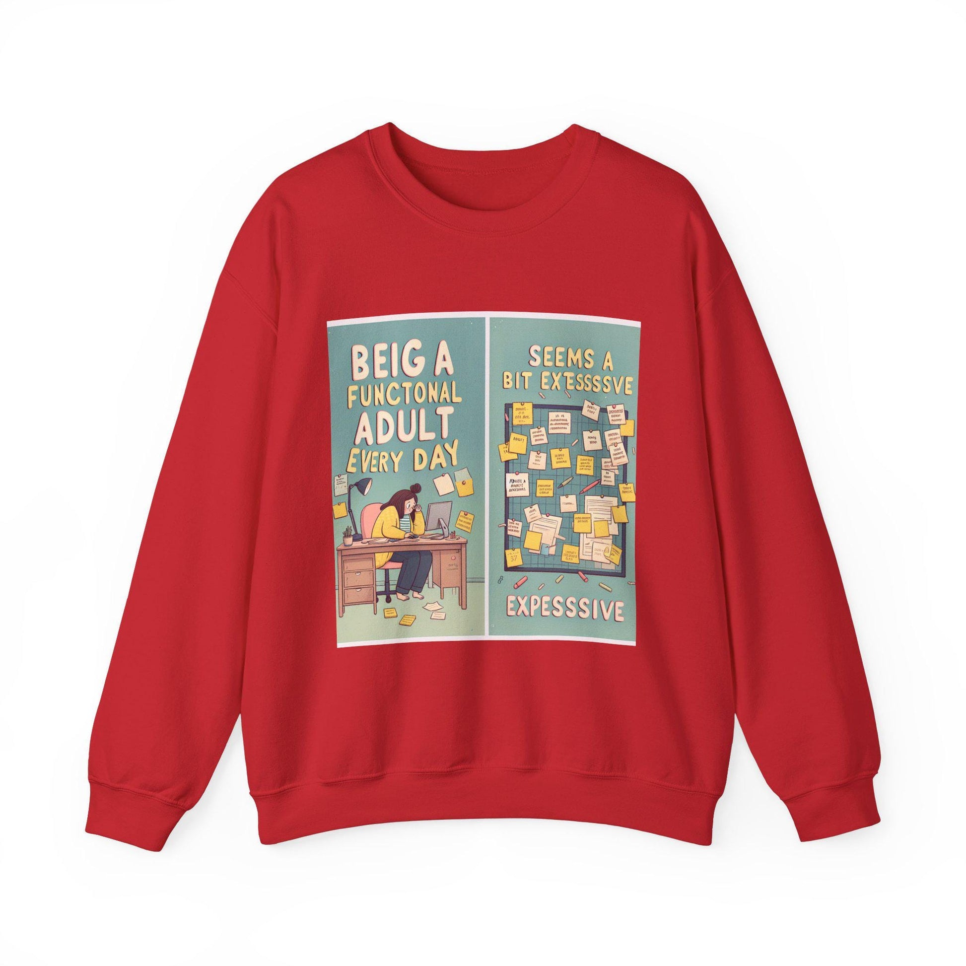 Humorous Adult Crewneck Sweatshirt - Cozy Everyday Loungewear for Self-Care & Gifting - Toddcraft